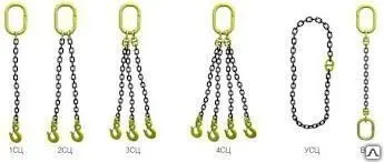 фото Строп 4СЦ- четырехветвевой с крюками длина 10.0м, г/п 17т, звено 16х48мм