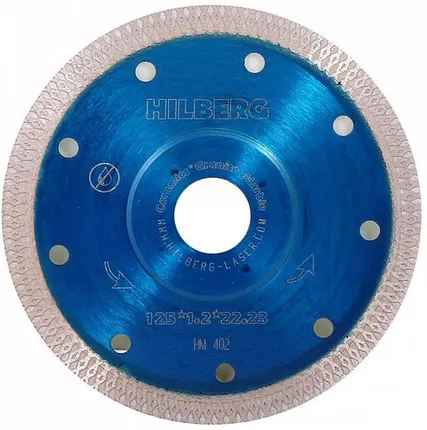 Фото №0 АЛМАЗНЫЙ ДИСК HILBERG УЛЬТРАТОНКИЙ HARD MATERIALS Х-TYPE 125 ММ арт. HM402