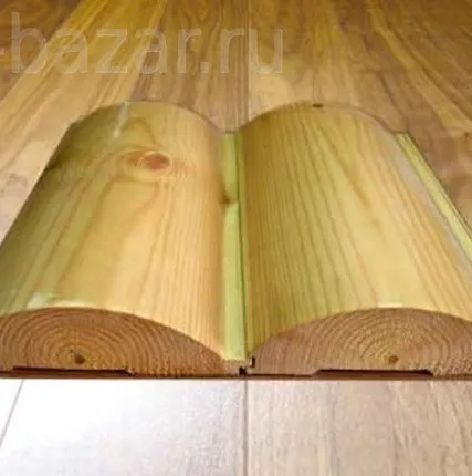 Фото №0 Блок-хаус 35х135 х6000 сорт ВС иммитация бревна сосна "Алмис" б\уп