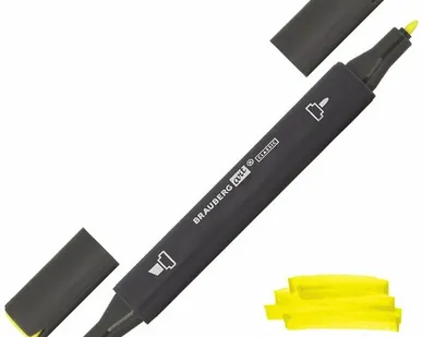 фото Маркер для скетчинга ХУДОЖЕСТВЕННЫЙ 1 мм - 6 мм BRAUBERG ART CLASSIC, ЖЕЛТЫЙ ФЛУОРЕСЦЕНТНЫЙ (F01), 151781 (0.025)