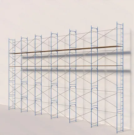 Фото №0 Леса рамные строительные ЛРСП-40 10х18 м (2 яруса под настил, 2 подъема)