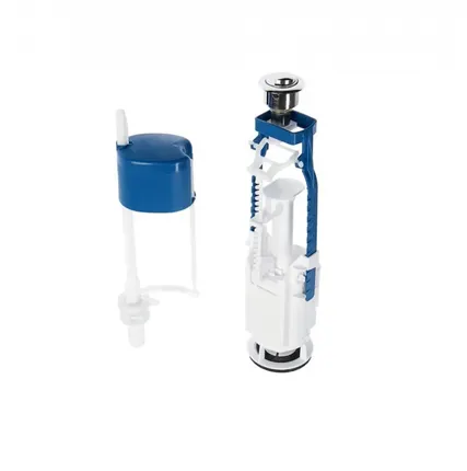 Фото №0 Набор арматуры УКЛАД для сливного бачка с нижней подводкой 1/2" н.р., двухрежимная хромированная кнопка