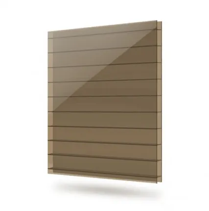 Фото №2 Сотовый поликарбонат SKYGLASS Бронза 10 мм (2,1*6 м)