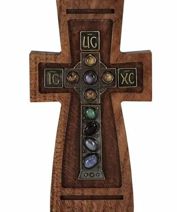 Фото №0 София Крест настенный с камнями