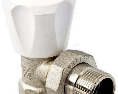 фото Клапан для радиатора VALTEC регулировочный угловой 3/4" компактный