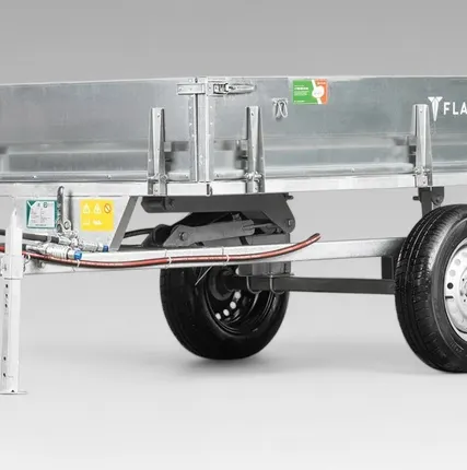 Фото №0 Прицеп Flagman C/ПТТ — 1,0 с ПСМ к мини-трактору (самосвальный)