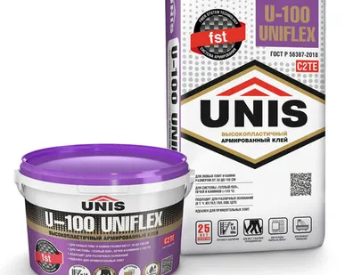 фото Клей плиточный ЮНИС UNIFLEX U-100 5 кг банка