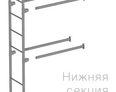 фото Комплект лестница фасадная BORGE 1,8 м. нижняя Zn