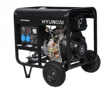 фото Дизельный генератор Hyundai DHY 6000LE + колеса