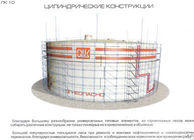 фото Клиночные леса для нефтехимической промышленности