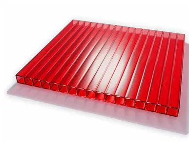 фото Сотовый поликарбонат PLATINO Красный 6 мм (2,1*6 м)