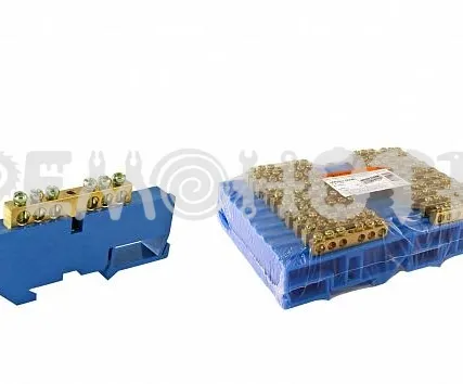 Фото №0 Шина 'N' нулевая с изолятором на DIN-рейку 6x9мм стойка бол. 6 групп TDM П