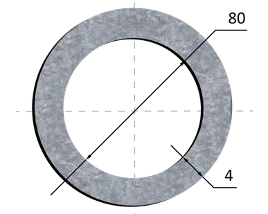 фото Труба оцинкованная Ду 80х4
