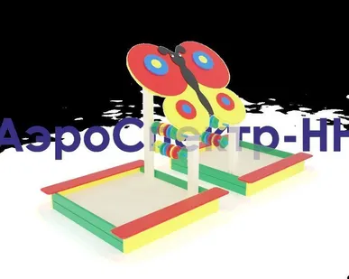 фото Песочница двойная "Бабочка" (ИО 507)