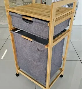 фото Этажерка для хранения на колесиках " бамбук