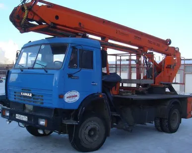 фото Автогидроподъемник ПСС-141.28Э (АПТ-28) на шасси КАМАЗ-43253 (4х2)