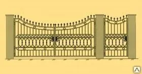 фото Ворота с коваными кольцами, арт. МВ.20