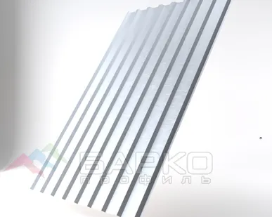 фото Профлист НС-20 - 1150 мм (1100 мм) 00000322/6 Оцинкованная поверхность Сталь оцинкованная 0.6