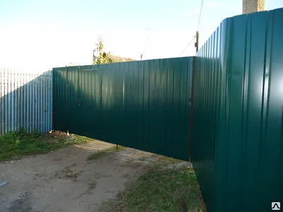 Фото №0 Ворота распашные 3.5 (4) *2 из профнастила