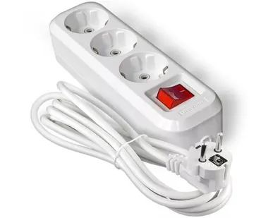 фото Удлинитель 3х3м с заземлением с выключателем 13А IP20 S-303 ПВС 3*1 UNIVersal