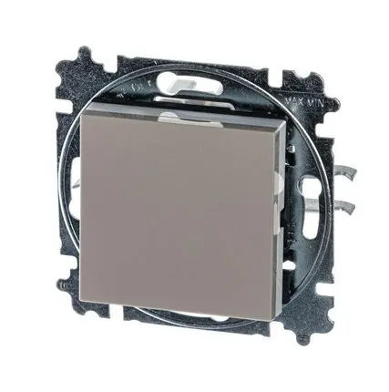 Фото №1 Выключатель 1-кл. СП Levit IP20 кофе макиато/бел. ABB 2CHH590145A6018