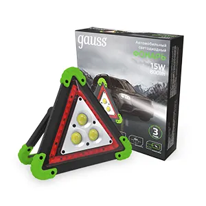 Фото №0 Фонарь аккумуляторный автомобильный 15Вт 800лм аккум. Li-ion 2.4А.ч GAUSS GF802