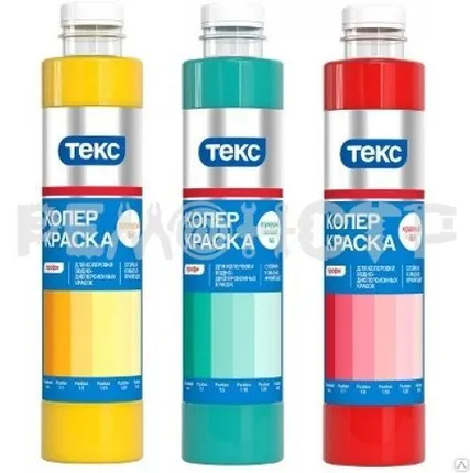Фото №0 Колер-краска ТЕКС вд 0,75л (№07, зеленое яблоко) (10)