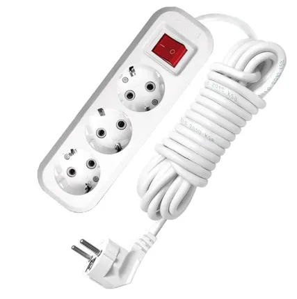 Фото №0 Удлинитель 3х7м с заземл. 10А IP20 S-303 с выкл. ПВС 3х1 UNIVersal 9631988