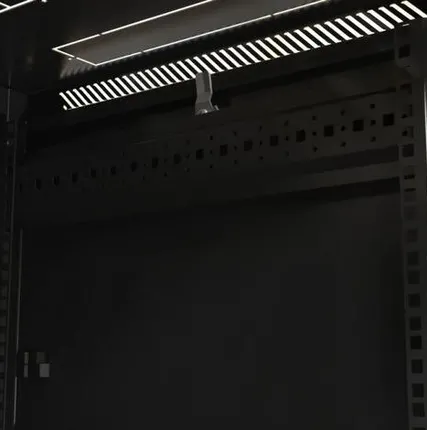 Фото №7 Шкаф напольный 19дюйм 42U 2055х800х1000мм TTB-4281-DD-RAL9004 перф. двери черн. Hyperline 392684