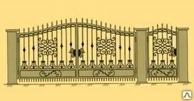фото Ворота с элементами ковки, арт. МВ.15