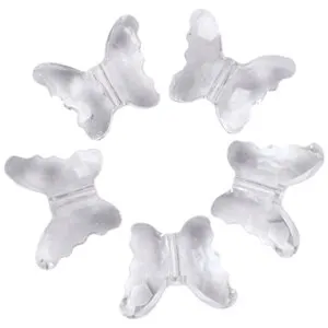 Фото №0 Декоративные бусины Бабочки прозрачные 2,3x1,8см 20шт