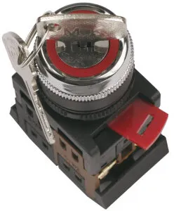 фото Переключатель АKS-22 черный с ключом на 2 фиксир.положения I-O 1з+1р ИЭК