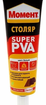 Фото №0 Клей ПВА D2 супер "МОМЕНТ СТОЛЯР" 125г (+5°C)