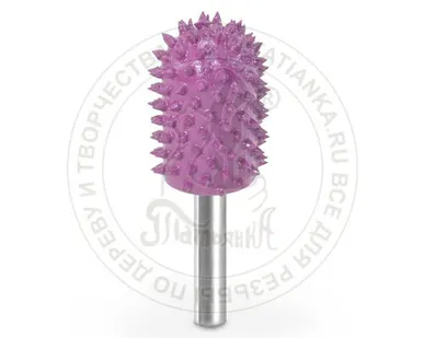 фото 6BN34-132 - Борфреза, закругленное окончание. Хвостовик 6мм, диаметр фрезы 19,05мм (фиолетовая)