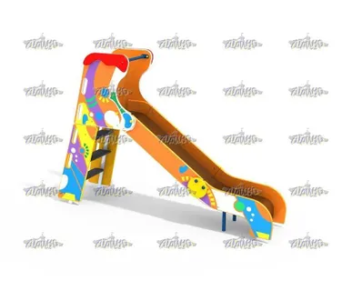 фото Горка с деревянными перилами Грифити Н 1200