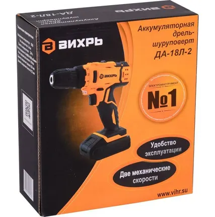 Фото №2 Дрель-шуруповерт аккумуляторная ДА-18Л-2 Вихрь