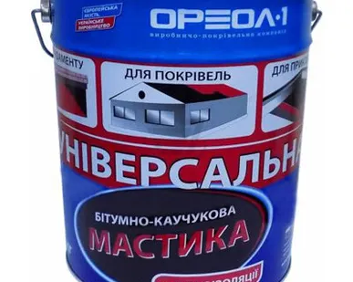 фото Мастика битумно-каучуковая Ореол-1 Универсальная 18 л