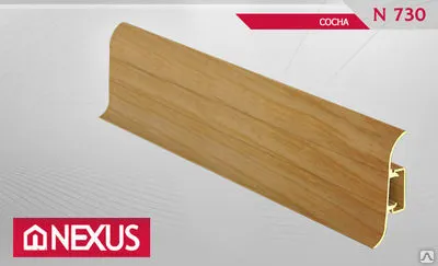 Фото №0 ПЛИНТУС с мягким краем Нексус 730 сосна