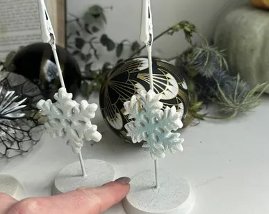 фото Держатель для карточки Снежинка 15 см