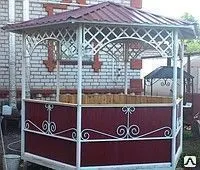 фото Беседка садовая металлическая