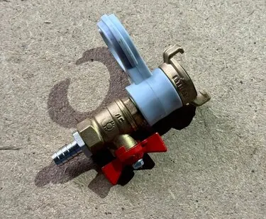 фото Воздушный блок растворного пистолета (комплект: быстр.соед+кронш.пласт+кран шар.+штуцер)