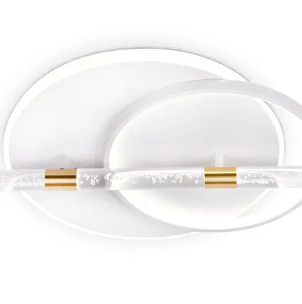 Фото №0 Светильник потолочный AMBRELLA LIGHT FL5007 WH/GD 3000K/4200K/6400K 565х460х92.5 белый/золото