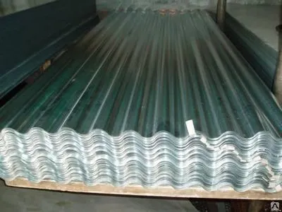 Фото №0 Шифер оцинкованный 10 волн 0,9 х 2 м, толщина 0,5 мм