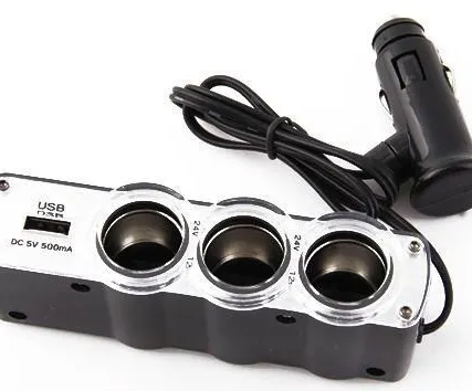 Фото №0 SAM-0901 Разветвитель гнезда прикуривателя 2 входа + USB SAPFIRE Mobile
в