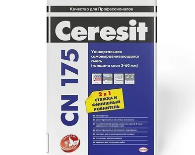 фото ЦЕРЕЗИТ CN175 Универсальная самовыравнивающаяся смесь 3-60мм (25кг)