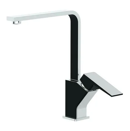 Фото №0 смеситель для кухни ARGOtech GRANO однорычажный латунь хром/черный