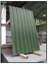 фото Шифер 7-волновой кровельный цветной (зеленый) 1750х1130х5,2 мм