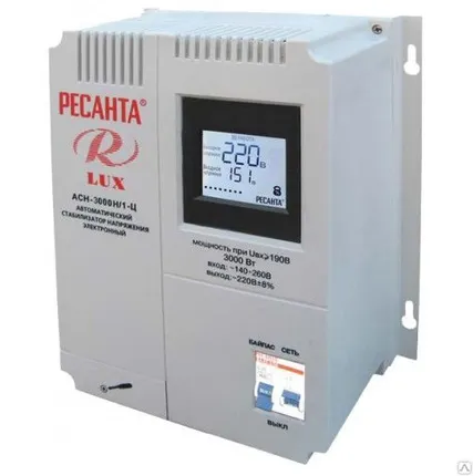 Фото №0 Стабилизатор АСН- 3 000Н/1-Ц Lux 220В±8%, 63/6/21