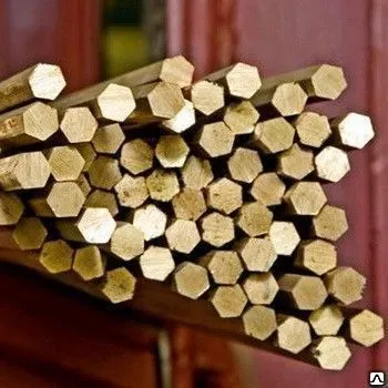 Фото №0 Шестигранник бронзовый БрАМц9-2 35 мм