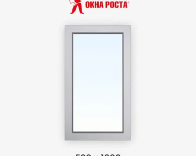 фото Одностворчатое алюминиевое окно Р400, 500*1000, глухое